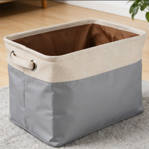 Waterproof and foldable canvas pet toy storage box. Storage bags, also function as pet supply carriers